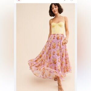 Anthropologie Floral maxi skirt